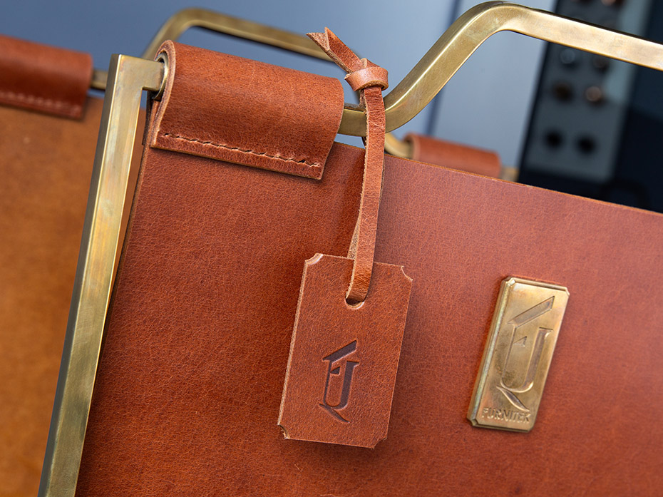 Подставка под сумки большая FG-12056БП полированная латунь состаренная