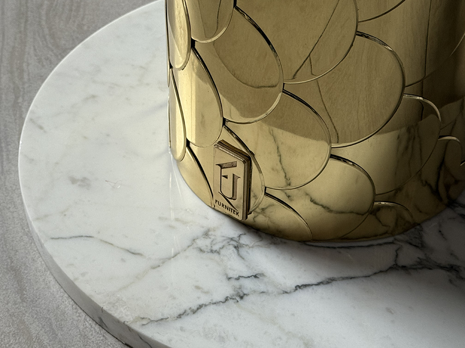 Стол кофейный Ar-Deco FG-076 круглый полированная латунь