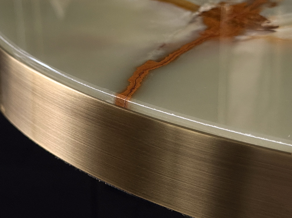 Стол кофейный Ar-Deco FG-077 круглый античная латунь