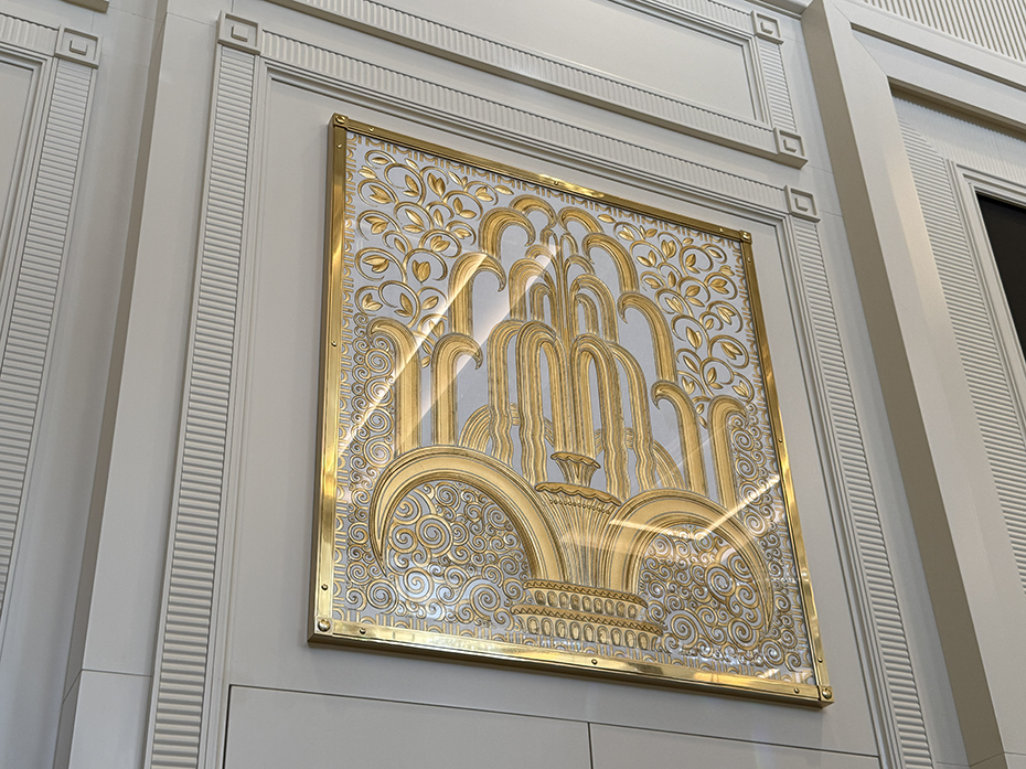 Картина со стеклом FURNITEK FG-304 в латунной раме фон белый