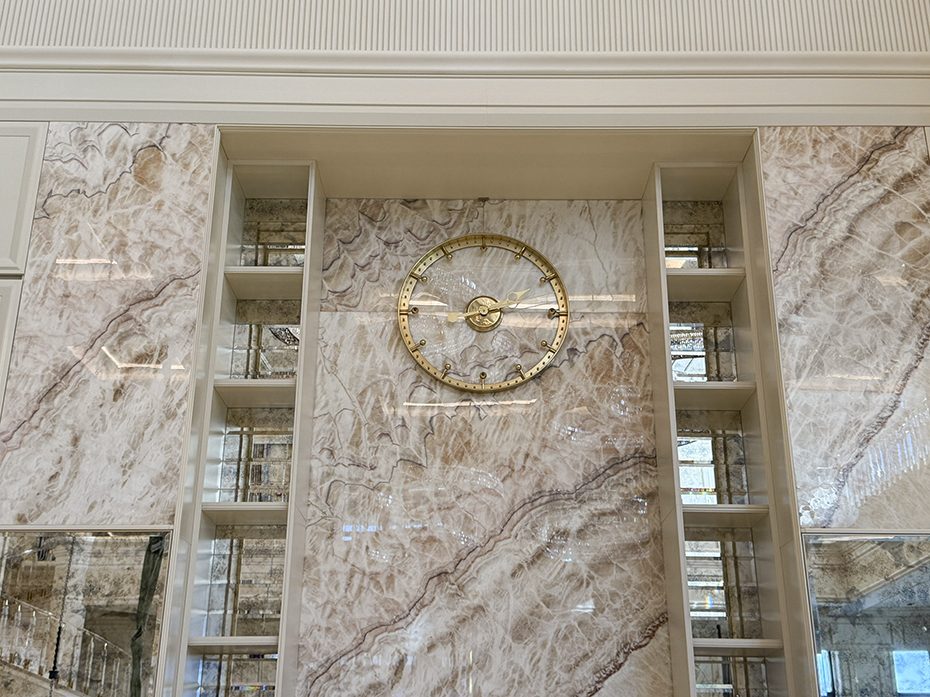 Часы FG-1002025 матовая латунь стекло прозрачное 800мм