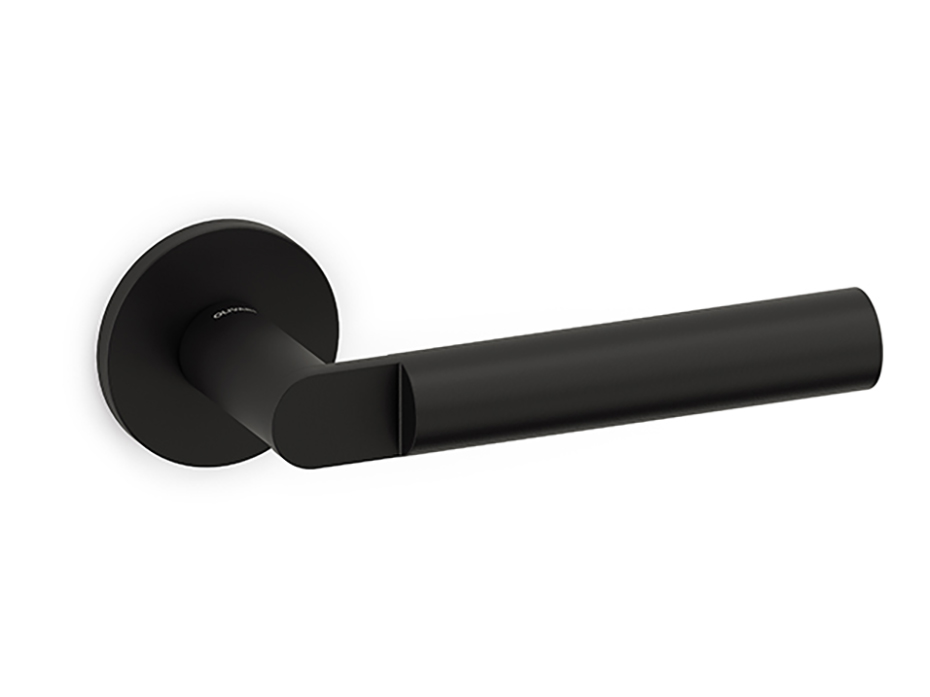 Дверная ручка на круглой розетке Olivari Lipstick NP чёрный