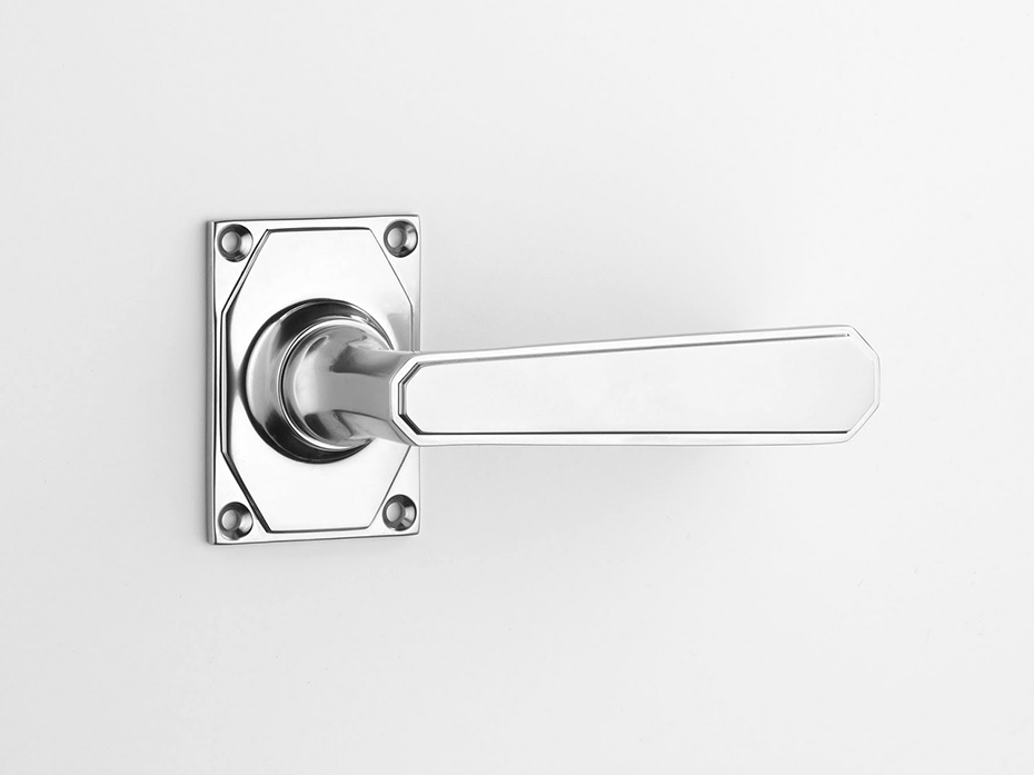 Дверная ручка на розетке Frank Allart 7736/9031 полированный хром