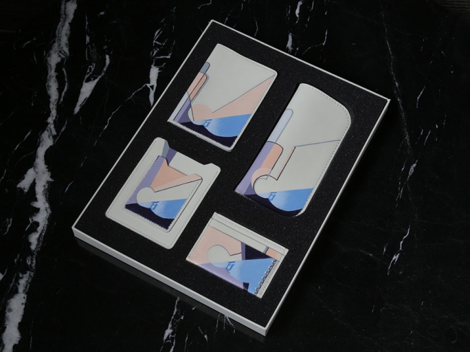 Подарочный набор аксессуаров из кожи FURNITEK FG-406