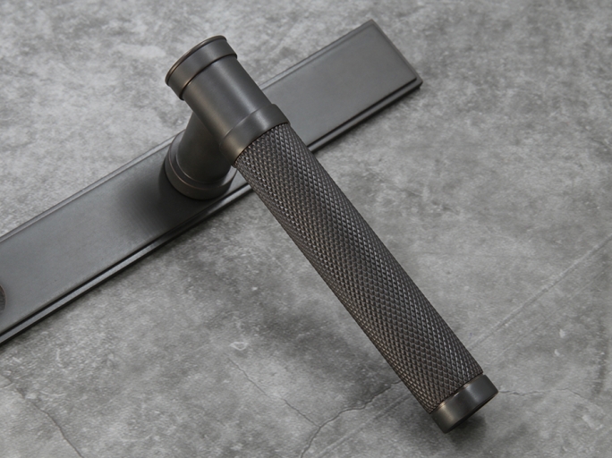 Ручка для балконной двери на узкой планке Frank Allart 7748G0259E7 чёрная бронза