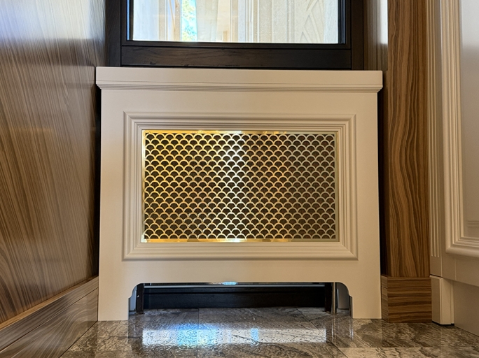 Решётка для экрана радиатора fg-30009 матовая латунь