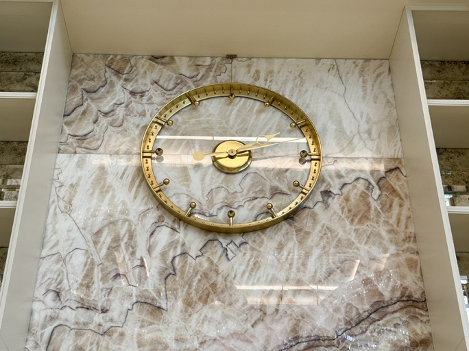 Часы FG-1002025 матовая латунь стекло прозрачное 800мм