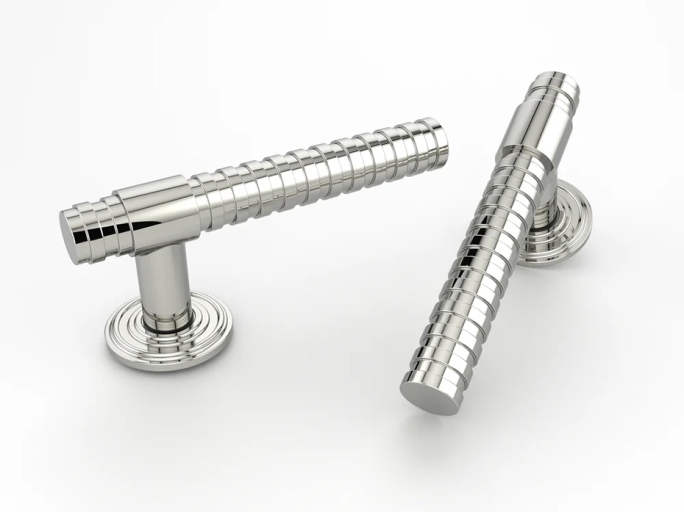 Дверная ручка на розетке Oliver Knights Betran LH полированный никель