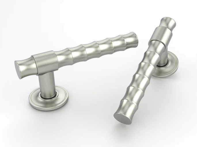 Дверная ручка на розетке Oliver Knights Rex LH матовый никель