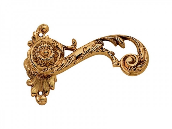 Дверная ручка на розетке Enrico Cassina POMPADOUR C11911 золото 24к