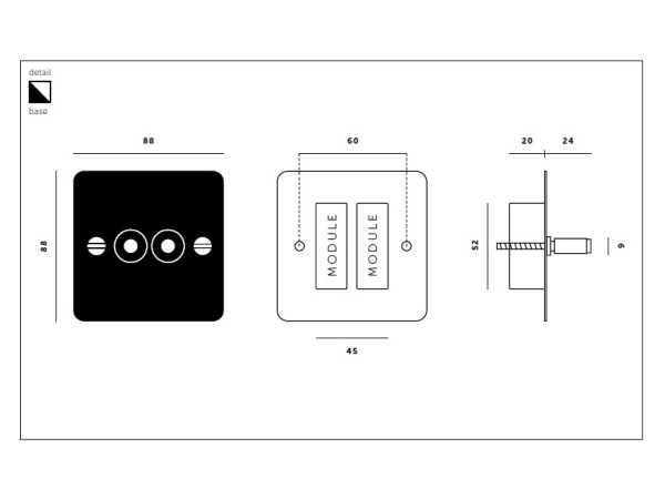 Выключатель тумблерный Buster & Punch двойной UK-TO-CO-2G-ST-BR хром