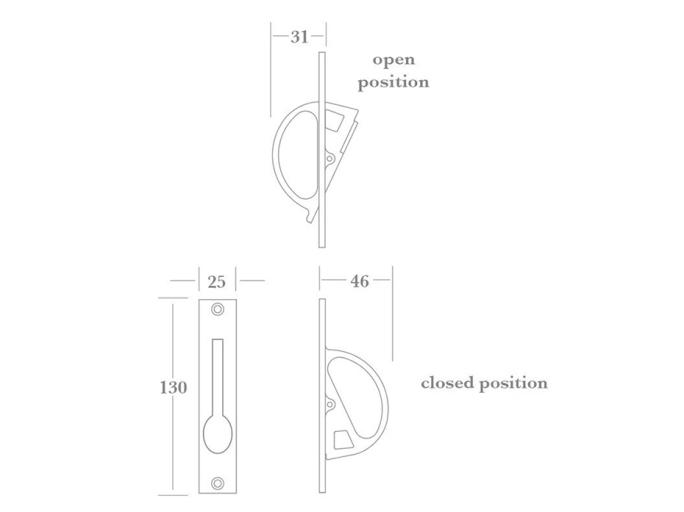 Торцевая ручка Frank Allart 4377 матовая бронза