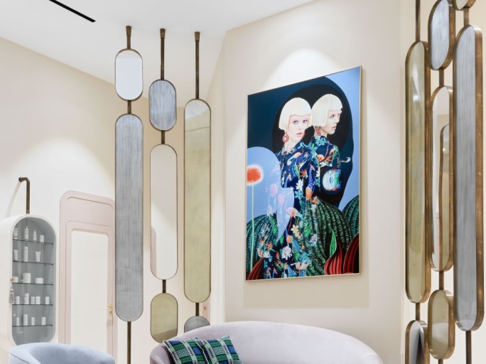 Латунные стойки с зеркалами FURNTEK FG-002028 матовая бронза